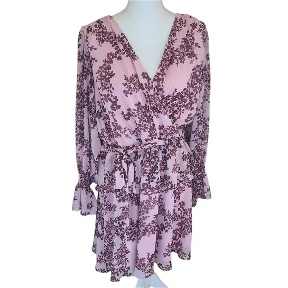 plus size LC lauren conrad peplum waist faux-wrap long sleeve dress size 2x - Picture 4 of 8